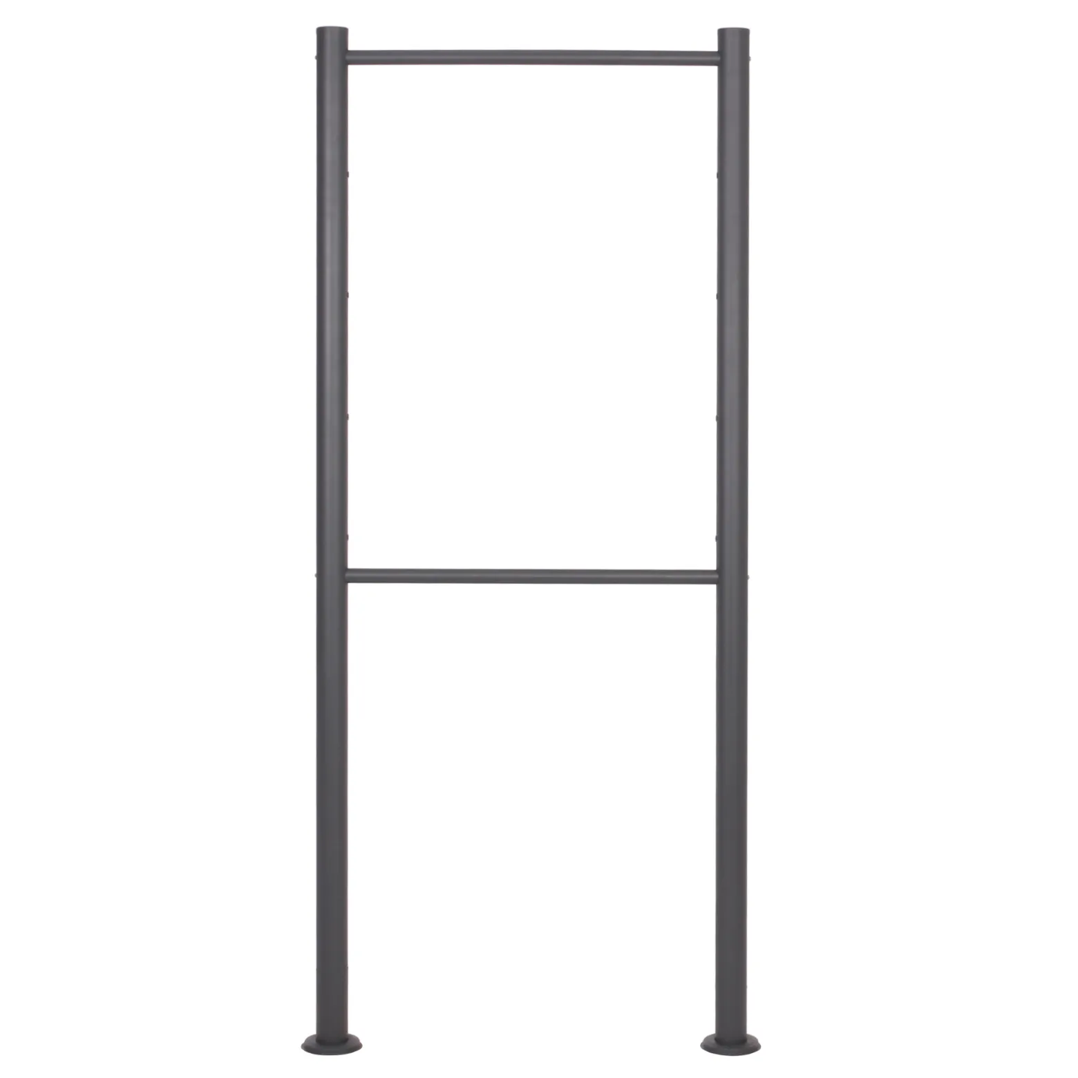 Wiltec Briefkasten Ständer 4-fach Anthrazit 1700 x 700 mm, Vierfach Standfuß für Postkasten Briefkästen Mailbox, Briefkastenständer aus Stahl für Standbriefkasten