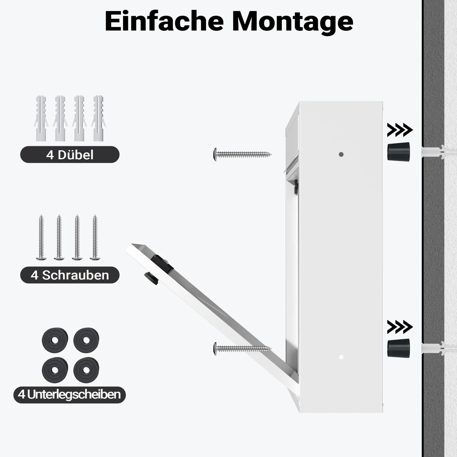Wiltec Briefkasten weiß 215x320x90mm Briefkasten mit Zahlenschloss, Namensschild und Sichtfenster Postkasten aus pulverbeschichtetem Stahl