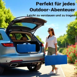 Wiltec Camping Sitzgruppe mit 4 Sitzplätzen klappbare Sitzgruppe Kunststoff Campingtisch klappbar Aluminiumstangen Campingmöbel Set Campingtisch mit Stühlen faltbar