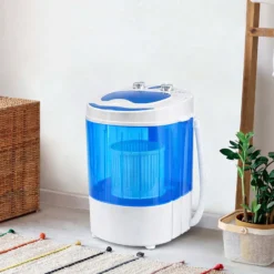 Wiltec Camping Waschmaschine bis 3,0 kg 150 W, Mini Waschmaschine 33 x 35 x 52,5 cm für waschen und schleudern, Reisewachmaschine mit Timer