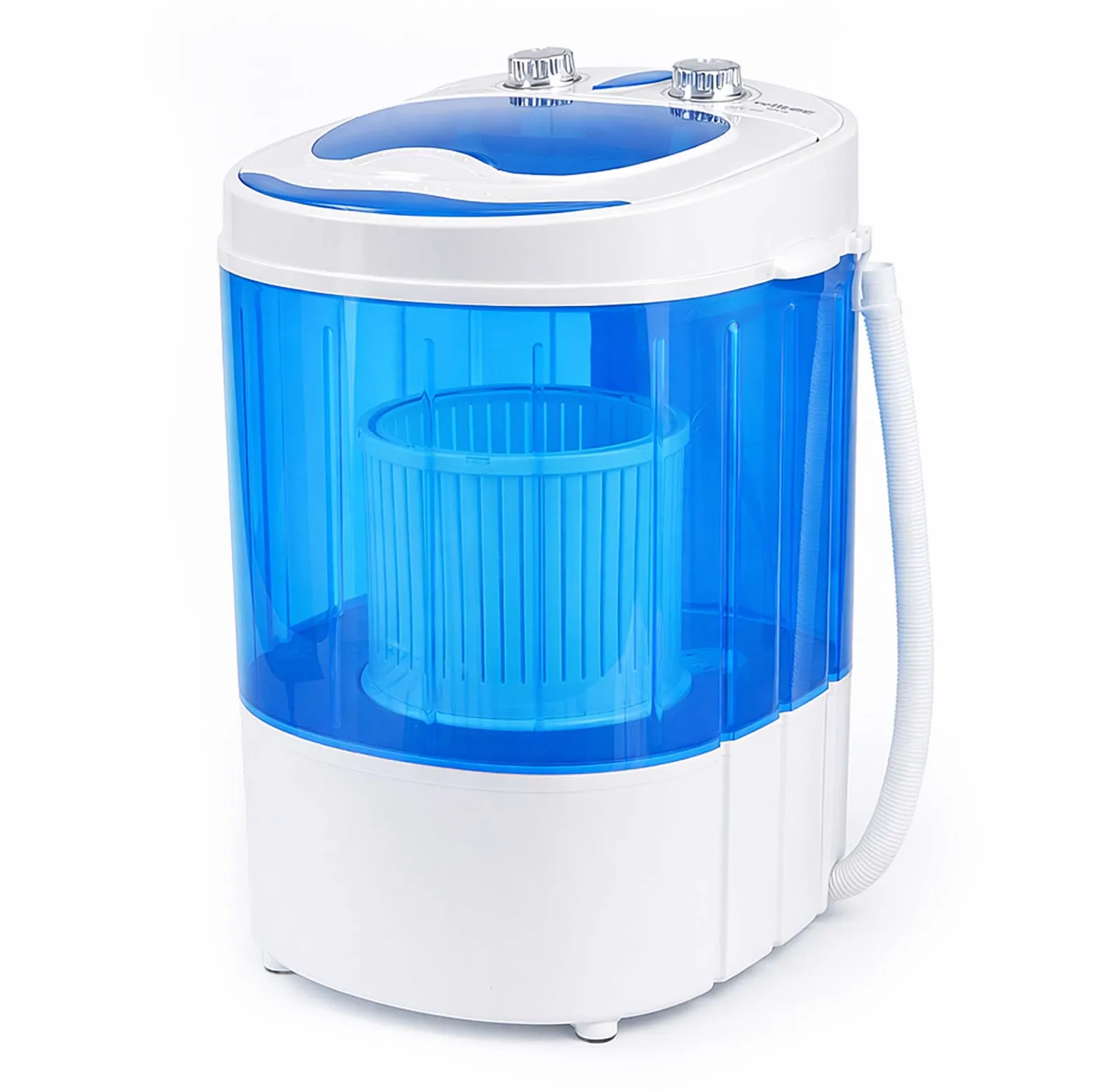 Wiltec Camping Waschmaschine bis 3,0 kg 150 W, Mini Waschmaschine 33 x 35 x 52,5 cm für waschen und schleudern, Reisewachmaschine mit Timer