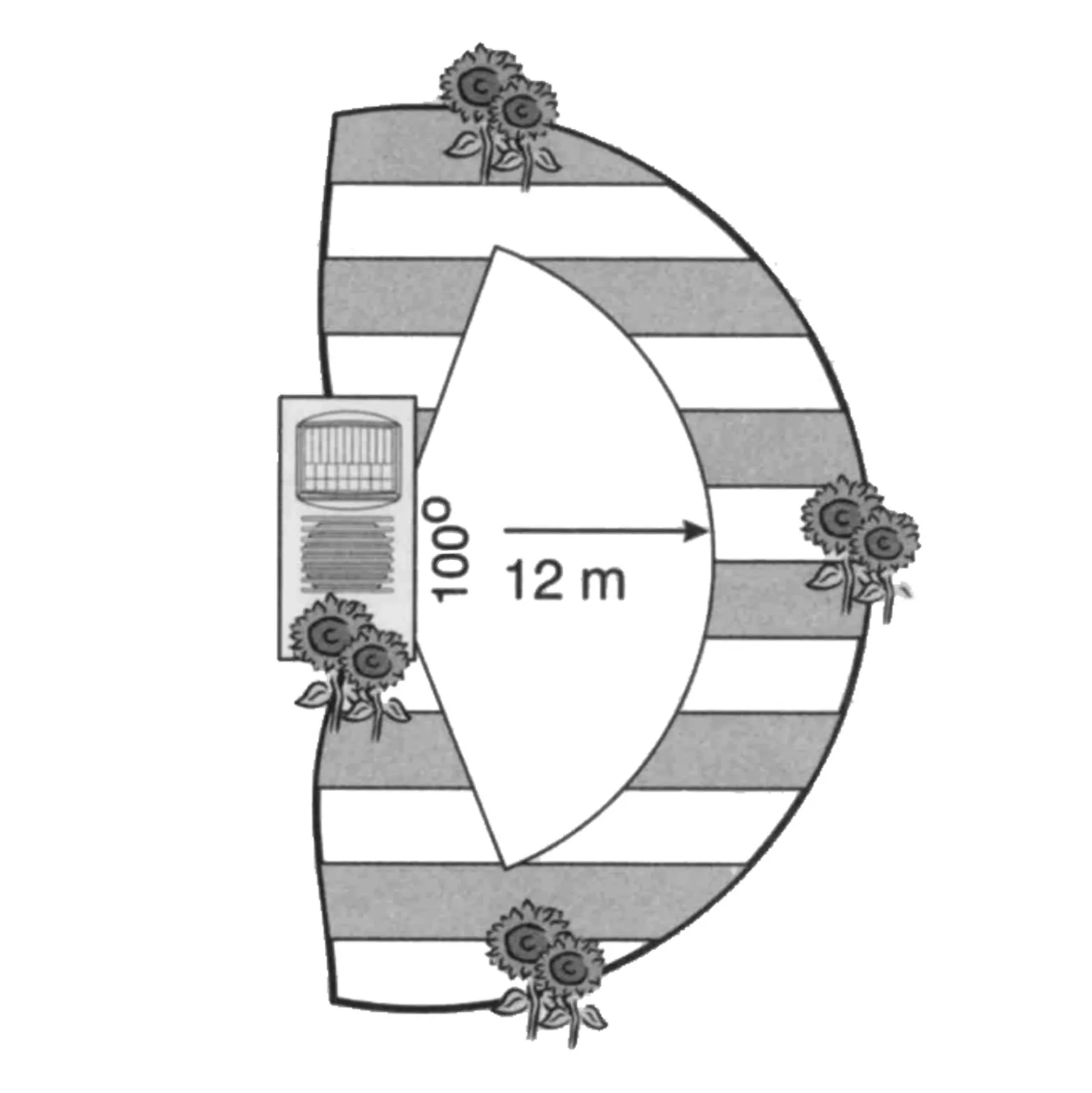 Wiltec Catwatch Ultraschall Katzenschreck - für bis zu 125 m² Schutzbereich - mit 12 m Reichweite und bis zu 100° - Tierschreck Katzenabwehr im Garten ganzjährig einsetzbar