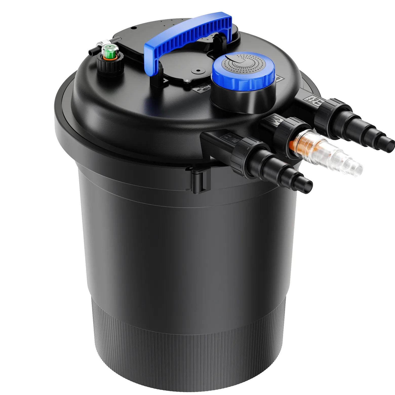 Wiltec CPF-250 Druckteichfilter 10.000 l/h / 11 W UVC Einheit, Teichdruckfilter für Teiche bis 10.000 Liter, Teichklärer, Filteranlage