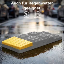 Wiltec Curb Pad für RV Nivellierblock 4er Set 218 x 110 x 25 (14) mm aus HDPE, Unterlegplatten für Wohnmobil und Camper, Abstützplatten für Wohnwagen
