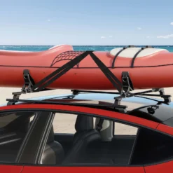 Wiltec Dachträger Set für Kajaks & SUP-Boards bis 70 kg 4 Stück, Boothalterung für Autodachträger, einfache Montage & verstellbarer Winkel, inkl. Befestigungsriemen
