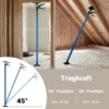 Wiltec Deckenstütze 115-290 cm bis 30 kg und bis 45°, Montagestütze aus Stahl, Einhandstütze Schnellspann-Stütze für Wände, Decken, Türzargen