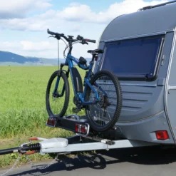 Wiltec Deichsel-Fahrradträger bis 80 kg aus Stahl, Adapter zur Fahrradträgermontage auf Deichsel für Anhänger und Wohnwagen