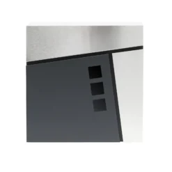 Wiltec Designer Briefkasten V24 Anthrazit und Edelstahl 370 x 105 x 370 mm, Wandbriefkasten mit Schloss, Sichtfenstern und Zeitungsrolle, Postkasten aus pulverbeschichtetem Stahl