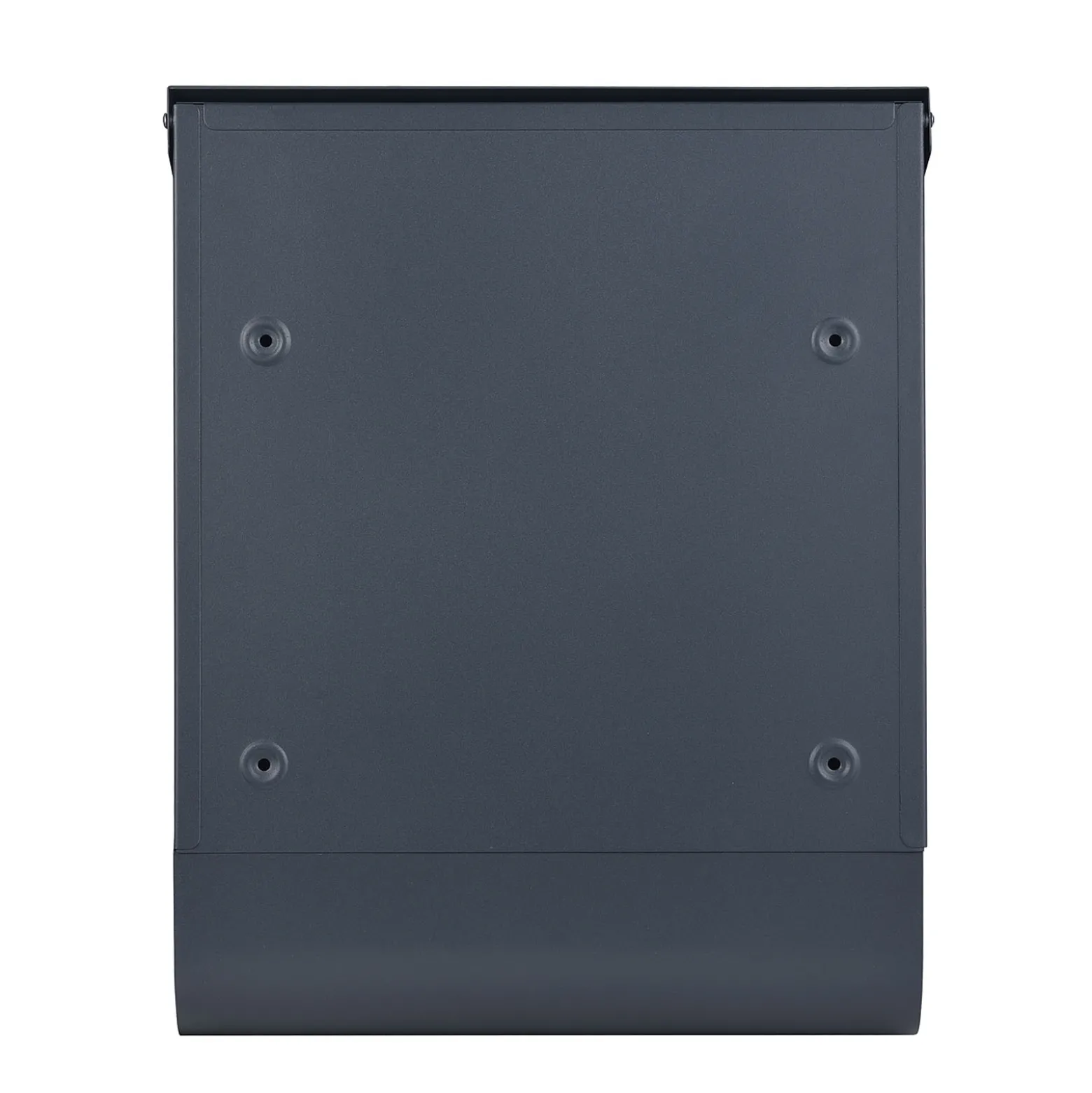 Wiltec Designer Briefkasten V36 Anthrazit und Edelstahl 305 x 105 x 385 mm, Wandbriefkasten mit Schloss, Sichtfenstern, Namensschild, Zeitungsrolle, Postkasten aus galvanisiertem Stahl