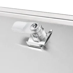 Wiltec Designer Briefkasten V36 Anthrazit und Edelstahl 305 x 105 x 385 mm, Wandbriefkasten mit Schloss, Sichtfenstern, Namensschild, Zeitungsrolle, Postkasten aus galvanisiertem Stahl
