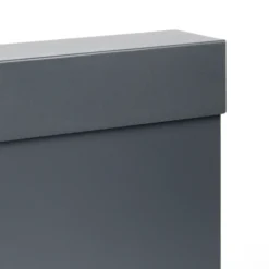 Wiltec Designer Briefkasten V49 anthrazit 370 x 105 x 370 mm, Wandbriefkasten mit Schloss und Zeitungsrolle, Postkasten aus pulverbeschichtetem Stahl