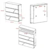 Wiltec Designer Briefkasten V14 Anthrazit 370 x 105 x 370 mm, Wandbriefkasten mit Schloss und Zeitungsrolle, Postkasten aus pulverbeschichtetem Stahl