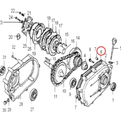 Wiltec Dichtung Kupplungsgehäuse für LIFAN 9-13 PS Motor – Benzinmotor Ersatzteil für Ölbadkupplung – Einzylinder für Kleinmaschinen & Karts, 4-Takt Motor & OHV Ventilsteuerung