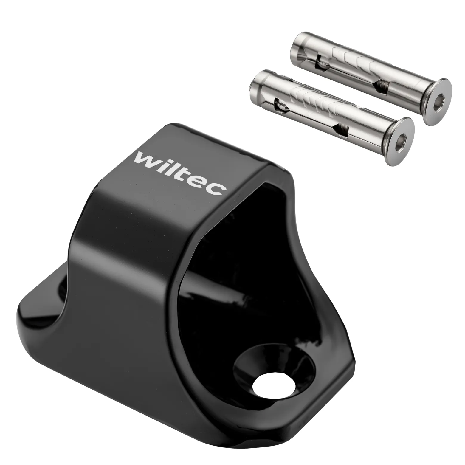 Wiltec Diebstahlsicherungsanker Typ 02 aus Stahl 76 x 50 x 54 mm, Diebstahlsicherung Wand- und Bodenanker für Motorrad und Fahrrad
