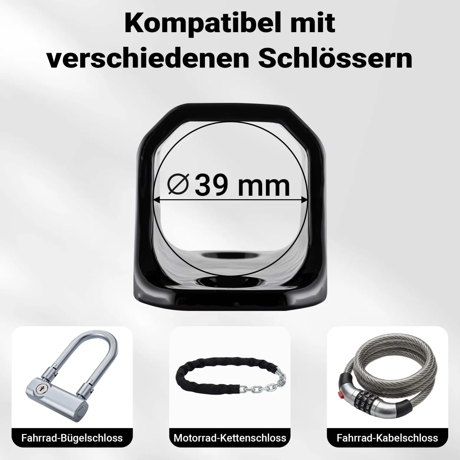 Wiltec Diebstahlsicherungsanker Typ 02 aus Stahl 76 x 50 x 54 mm, Diebstahlsicherung Wand- und Bodenanker für Motorrad und Fahrrad