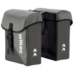 Wiltec Doppel Gepäckträgertasche, Fahrradtasche Gepäckträger 35 l Stauraum, wasserresistente Fahrrad Tasche, Gepäcktasche leichte Handhabung