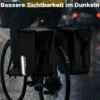 Wiltec Doppel Gepäckträgertasche 37 x 16 x 51 cm, Fahrradtasche Gepäckträger 46 l Stauraum, wasserresistente Fahrrad Tasche, Gepäcktasche mit seitlichen Taschen