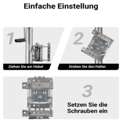Wiltec Doppelstützrad bis 680 kg, Anhängerstütze aus Stahl, Stützlast Bugrad mit Schwenkarm, Schwerlast Abstellstütze mit Zwillingsrädern