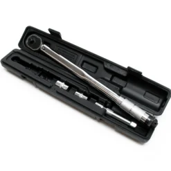 Wiltec Drehmomentschlüssel mit 1/2" (12,7mm) und 28-210 Nm, mit 127mm Verlängerung und 2 Stecknüssen 17/19mm
