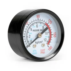 Wiltec Druckanzeige für Druckbehälter, 52 x 44 x 52 mm, Manometer axial DN8 (1/4