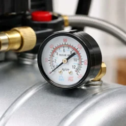 Wiltec Druckanzeige für Druckbehälter, 52 x 44 x 52 mm, Manometer axial DN8 (1/4