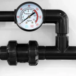 Wiltec Druckanzeige für Druckbehälter, 52 x 44 x 52 mm, Manometer axial DN8 (1/4
