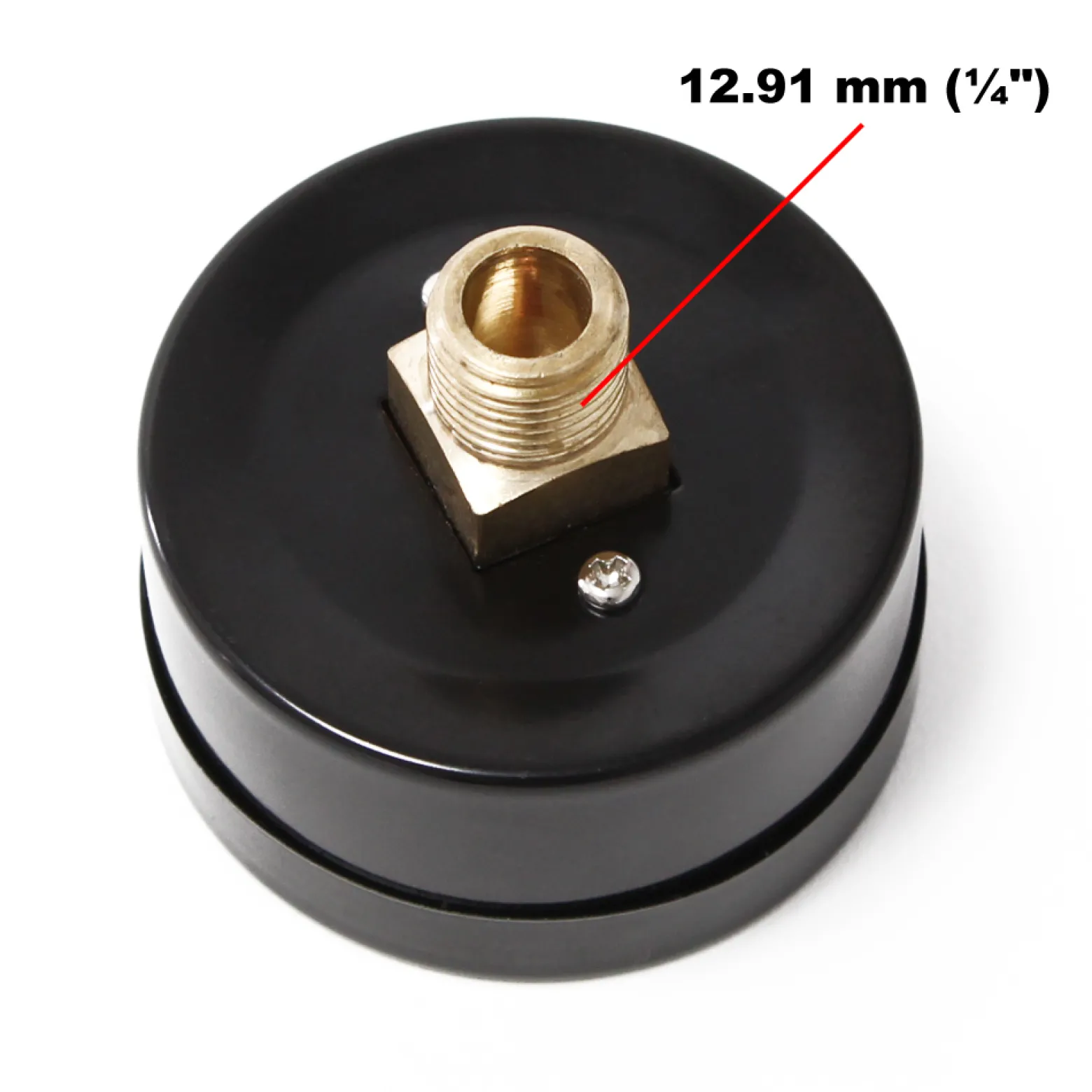 Wiltec Druckanzeige für Druckbehälter, 54 x 49 x 55 mm, Manometer axial DN8 (1/4") 12,9 mm, 0-10 bar (0-140 PSI), Durchmesser 50 mm, für Hauswasserwerk, Membranpumpe