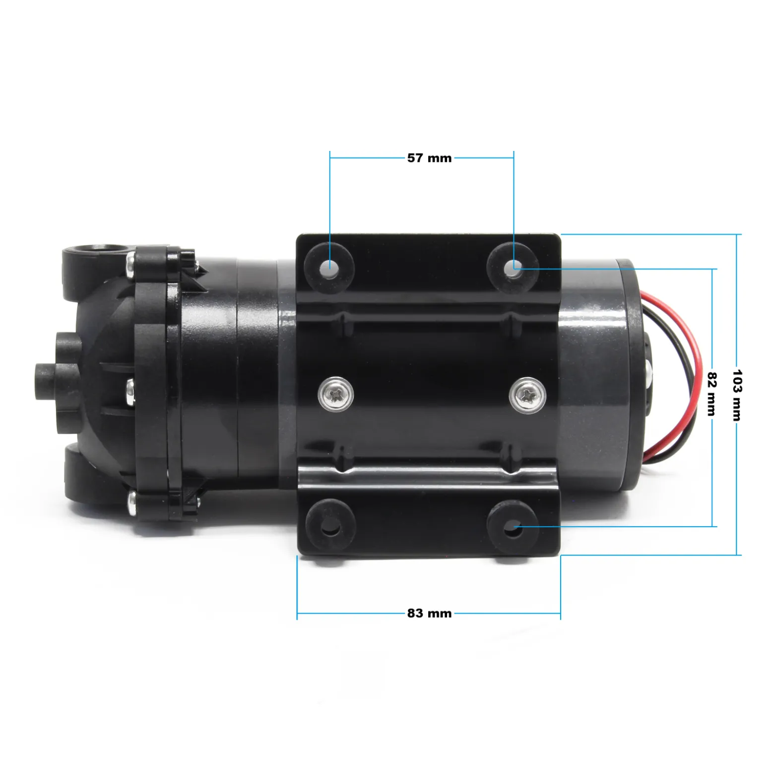 Wiltec Druckerhöhungspumpe 100 GPD (350 l), Booster Pumpe 35 W für Umkehrosmoseanlage, Wasser Eingangsdruck 2 bar auf Ausgangsdruck 5 bar