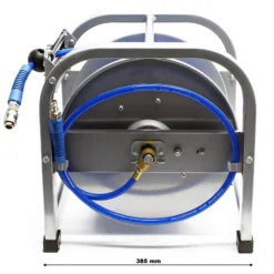 Wiltec Druckluft Schlauchtrommel mit 30 m Druckluftschlauch bis 12 bar, 12,91 mm Automatik Druckluft Schlauchaufroller