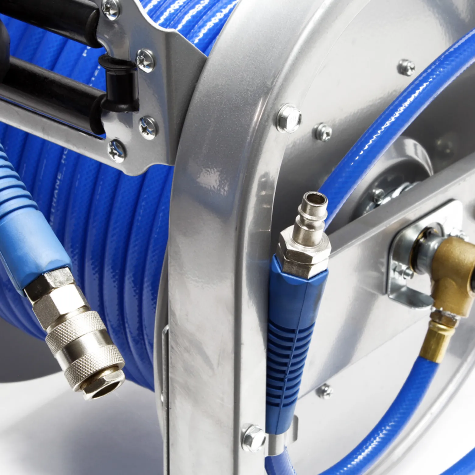 Wiltec Druckluft Schlauchtrommel mit 30 m Druckluftschlauch bis 12 bar, 12,91 mm Automatik Druckluft Schlauchaufroller