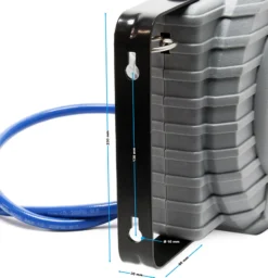 Wiltec Druckluft Schlauchtrommel mit 9 m Druckluftschlauch, 8 bar Druckluftschlauch, automatik Druckluft Schlauchaufroller