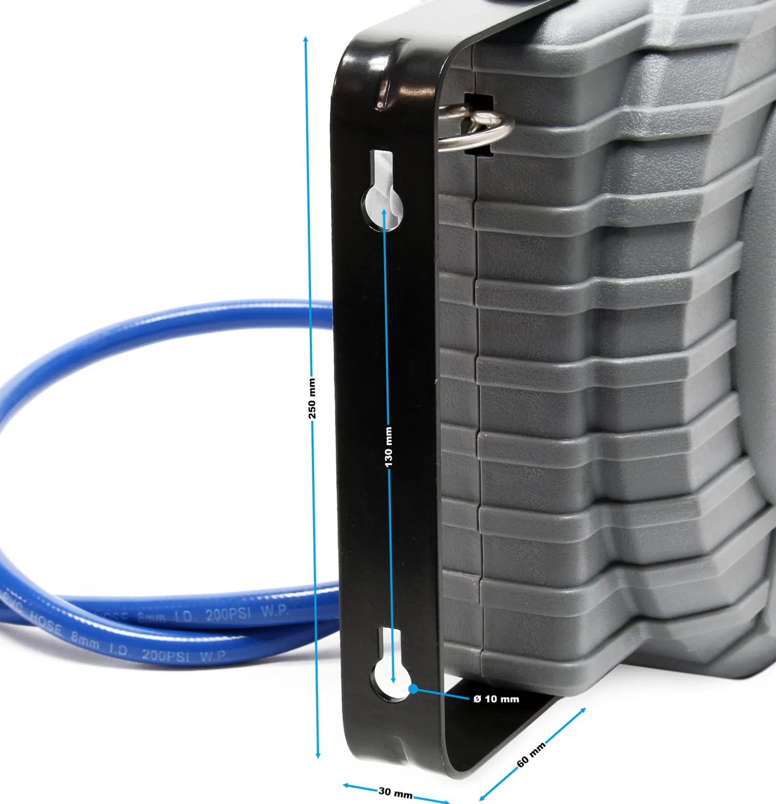 Wiltec Druckluft Schlauchtrommel mit 9 m Druckluftschlauch, 8 bar Druckluftschlauch, automatik Druckluft Schlauchaufroller