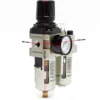 Wiltec Druckluft Wartungseinheit mit 12,91 mm (1/4") IG, Filter, Druckregler Druckminderer, Wasserabscheider, Ölnebler