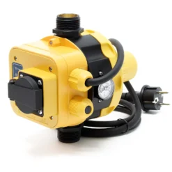 Wiltec Druckschalter EPC-5.1 230V 1-phasig bis 10 bar, Druckwächter mit Trockenlaufschutz für Hauswasserwerke und Pumpen, zuverlässige Pumpensteuerung