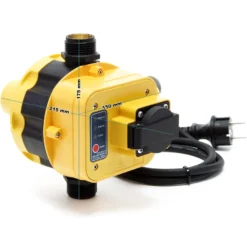 Wiltec Druckschalter EPC-5.1 230V 1-phasig bis 10 bar, Druckwächter mit Trockenlaufschutz für Hauswasserwerke und Pumpen, zuverlässige Pumpensteuerung