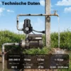 Wiltec Druckschalter mit Kabel SKD-2D 230V bis 3 bar, Druckwächter mit Trockenlaufschutz für Hauswasserwerke und Pumpen, zuverlässige Pumpensteuerung