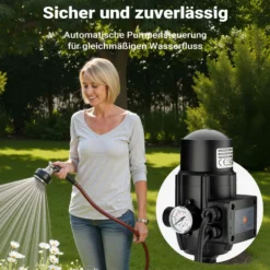 Wiltec Druckschalter mit Kabel EPC-2 230V bis 10 bar, Druckwächter mit Trockenlaufschutz für Hauswasserwerke und Pumpen, zuverlässige Pumpensteuerung