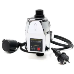 Wiltec Druckschalter mit Kabel EPC-4 230V 1-phasig bis 10 bar, Druckwächter mit Trockenlaufschutz für Hauswasserwerke und Pumpen, zuverlässige Pumpensteuerung