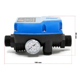 Wiltec Druckschalter mit Kabel SKD-5 230V bis 10 bar, Druckwächter mit Trockenlaufschutz für Hauswasserwerke und Pumpen, zuverlässige Pumpensteuerung