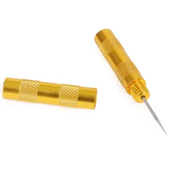 Wiltec Düsenreinigungsnadel für Airbrushpistolen und Düsen ab 0,2 mm, mit abgeschrägter Spitze, rutschfester Griff, Airbrush Zubehör