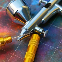 Wiltec Düsenreinigungsnadel für Airbrushpistolen und Düsen ab 0,2 mm, mit abgeschrägter Spitze, rutschfester Griff, Airbrush Zubehör