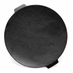 Wiltec Dutch Oven Grillplatte rund Ø44cm Höhe 23cm, Grillaufsatz mit 3 Beinen, Gusseisen mit Antihafteffekt