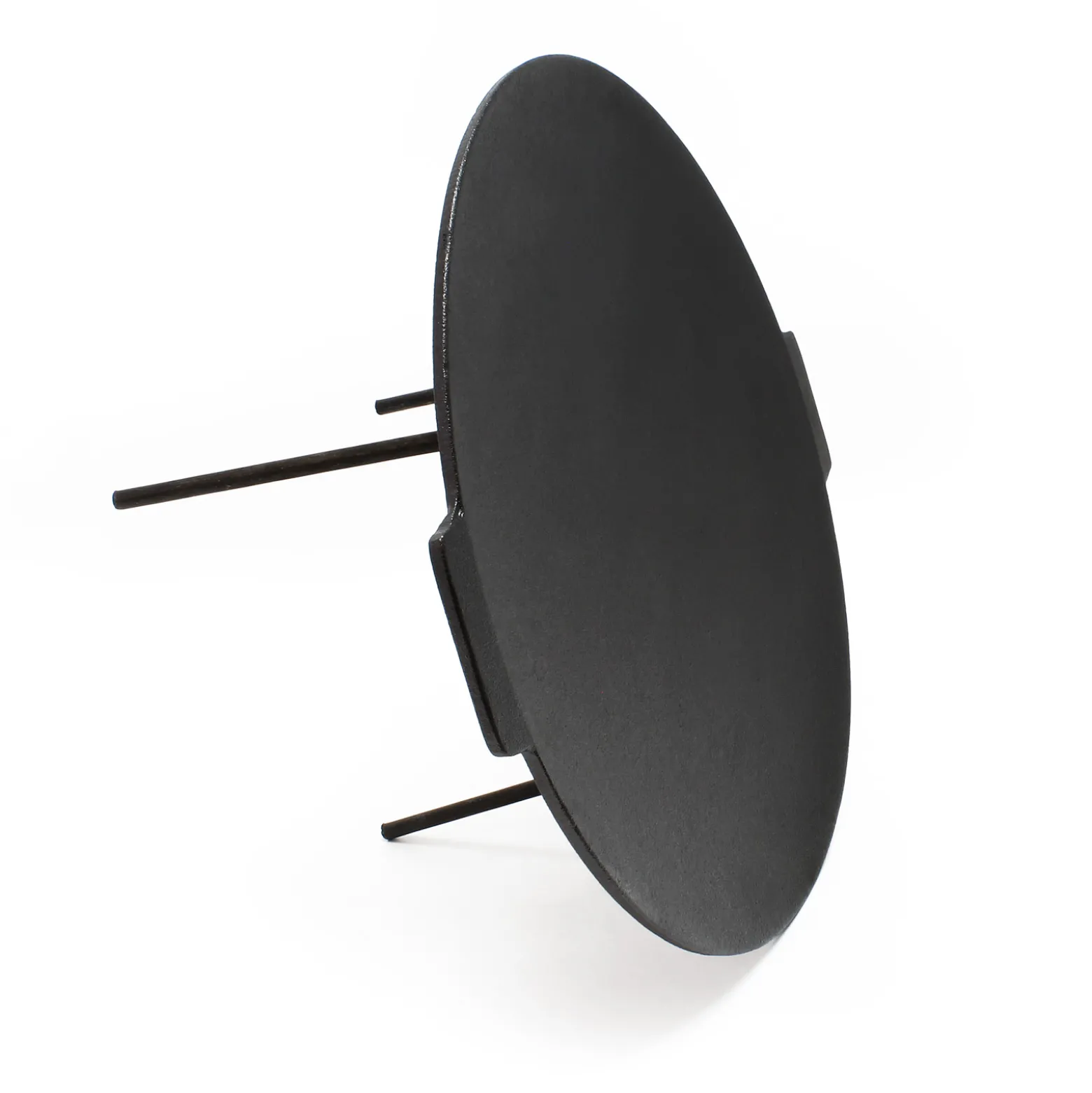Wiltec Dutch Oven Grillplatte rund Ø44cm Höhe 44cm, Grillaufsatz mit 3 Beinen, Gusseisen mit Antihafteffekt