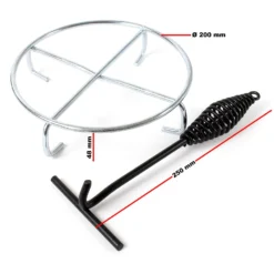 Wiltec Dutch Oven 4l mit Untersetzer und Deckelheber, Kochtopf aus Gusseisen für Lagerfeuer und Camping
