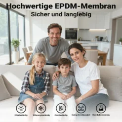 Wiltec Edelstahl Ausdehnungsgefäß 50 Liter, horizontaler Membrankessel für Hauswasserwerke und Druckerhöhungsanlagen mit EPDM Membran