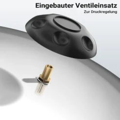 Wiltec Edelstahl Ausdehnungsgefäß 50 Liter, vertikaler Membrankessel für Hauswasserwerke und Druckerhöhungsanlagen mit EPDM Membran