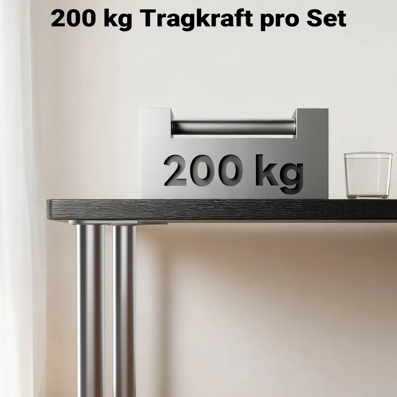 Wiltec Edelstahl Tischbein 4er Set Möbelfuss Verstellbar Ø60mm 710mm Nickel