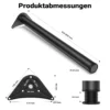 Wiltec Edelstahl Tischbein Set, schwarz, 4 Möbelfüße Ø 60 mm und mit verstellbarer Länge 820-850 mm, bis 200 kg Tragkraft
