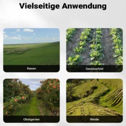 Wiltec Elektro Bodenfräse 1050 W mit 380 U/min, Kultivator mit 220 mm Arbeitstiefe, Gartenfräse mit 16 Klingen, Bodenhacke mit ergonomischem Handgriff