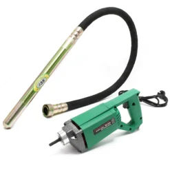 Wiltec Elektro Einhand Betonrüttler 800 W, Betonverdichter mit Ø 35 mm Rüttelflasche mit 150 cm Schlauchlänge, Flaschenrüttler mit flexibler Welle